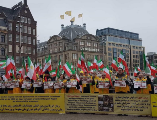 De opschudding van Iraniërs in Amsterdam ter ondersteuning van de opstand van het Iraanse volk